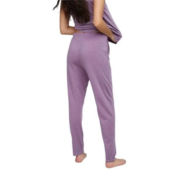 Mate the Label Lavender Tencel Organic Cotton Sleep Pant Pockets High Rise Soft - Picture 2 of 16